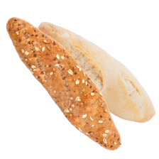 Demi baguette wit of meergranen